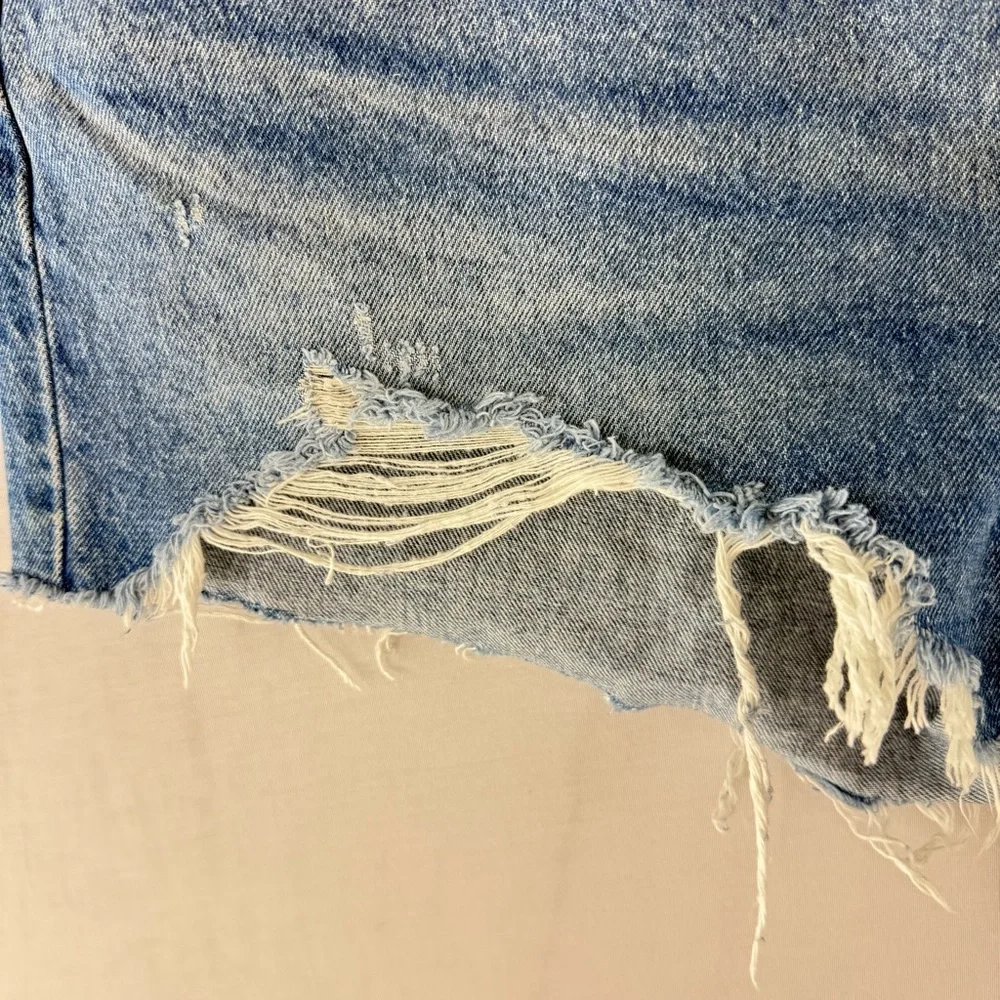 Levi's Premium 501 Blue High Rise Distressed Jean Short Cutoff Shorts NWOT
